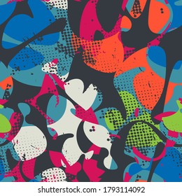 Patrón con manchas gruesas, formas abstractas. Fondo sin problemas