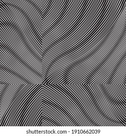 pattern with grunge wavy black lines