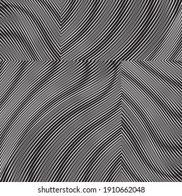 pattern with grunge wavy black lines