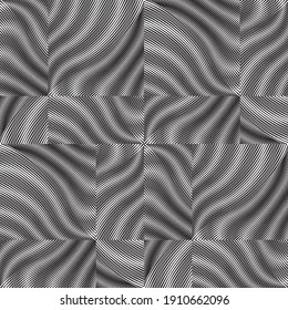 pattern with grunge wavy black lines