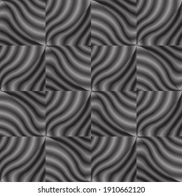 pattern with grunge wavy black lines