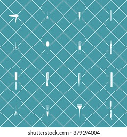 The pattern of hairdressing tools.