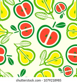 pattern: half apple and pear, stylish design