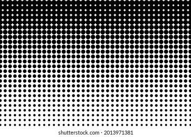 pattern with halftone black dots. Overlay effect. Dot background. Black halftone background. Vector illustration. Stock image.