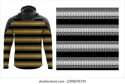 rayas de media tonalidad patrón Impresionante patrón de textura deportiva en negro y color. Resumen de diseño geométrico intrincado. Grunge texturizada de ilustración de vector de arte abstracto. Gráficos vectoriales simples