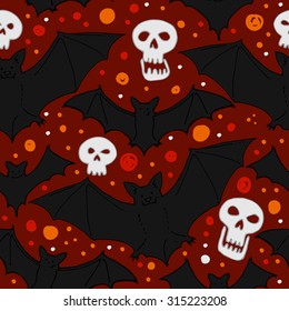Pattern Halloween vector. Funny pumpkins, spiders and cobwebs, bats. Decorating for the holidays, autumn decor, children's drawing, scribble, color ornament