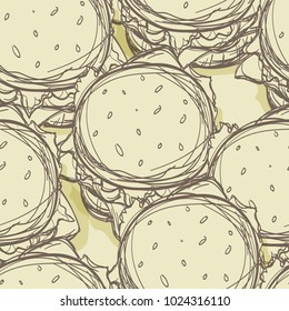 pattern hamburger drawing graphic background 