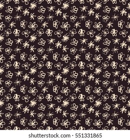Pattern of hand drawing of flowers. Abstract background.
