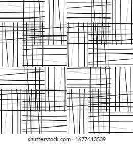 pattern with hand drawn black lines