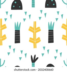 Pattern - hand drawn childish abstract seamless print design Digital paper