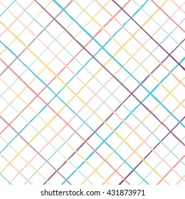 Pattern with hand drawn color chess.