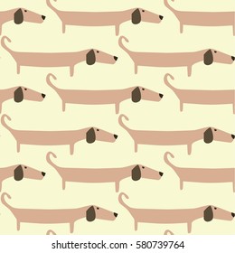  pattern with hand drawn dogs. Trendy scandinavian vector background. Perfect for kids apparel,fabric, textile, nursery decoration,wrapping paper