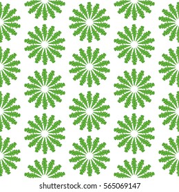 Pattern with hand drawn doodle floral wreath. Organic food and cosmetics labels and elements, for restaurants and products shops, fresh markets, farms, vegan food. Cartoon natural vector illustration.