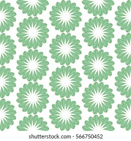Pattern with hand drawn doodle floral wreath. Organic food and cosmetics labels and elements, for restaurants and products shops, fresh markets, farms, vegan food. Cartoon natural vector illustration.