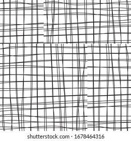 pattern with hand drawn horizontal and vertical black stripes