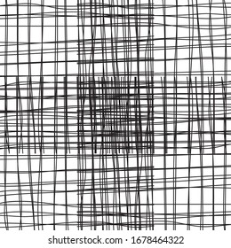 pattern with hand drawn horizontal and vertical black stripes