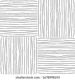 pattern with hand drawn horizontal and vertical black lines