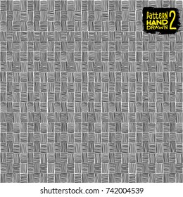 Pattern with hand drawn lines. Freehand drawing. Vector illustration. Isolated on white background