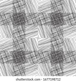 pattern with hand drawn oblique black segments