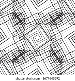 pattern with hand drawn oblique black lines