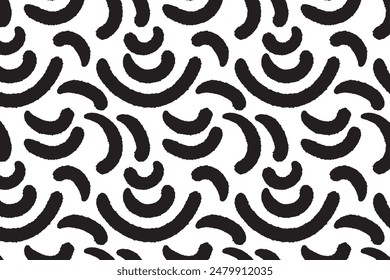 Pattern with Hand drawn pencil lines and squiggles. Vector charcoal smears, strikethroughs and swirls. Doodle style sketchy lines.