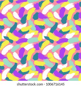 Pattern hand drawn seamless brushes.Expressive dry color seamless pattern. Minimalistic creative trend strokes. Winter, spring or summer seasons. Vector design for cover, print, textile or wrapp paper