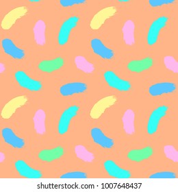 Pattern hand drawn seamless brushes.Expressive dry color seamless pattern. Minimalistic creative trend strokes. Winter, spring or summer seasons. Vector design for cover, print, textile or wrapp paper
