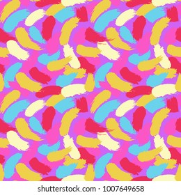 Pattern hand drawn seamless brushes.Expressive dry color seamless pattern. Minimalistic creative trend strokes. Winter, spring or summer seasons. Vector design for cover, print, textile or wrapp paper