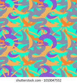 Pattern hand drawn seamless brushes.Expressive dry color seamless pattern. Minimalistic creative trend strokes. Winter, spring or summer seasons. Vector design for cover, print, textile or wrapp paper
