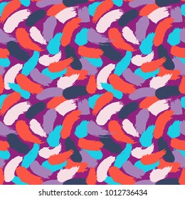 Pattern hand drawn seamless brushes.Expressive dry color seamless pattern. Minimalistic creative trend strokes. Winter, spring or summer seasons. Vector design for cover, print, textile or wrapp paper