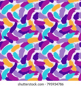 Pattern hand drawn seamless brushes.Expressive dry color seamless pattern. Minimalistic creative trend strokes. Winter, spring or summer seasons. Vector design for cover, print, textile or wrapp paper