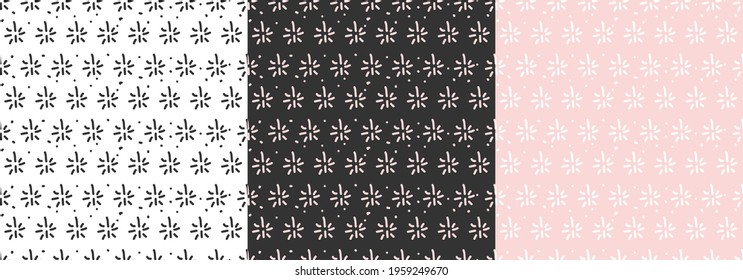Pattern with hand drawn textures on soft background