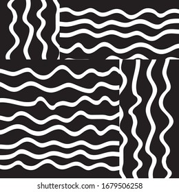 pattern with hand drawn vertical wavy white bands