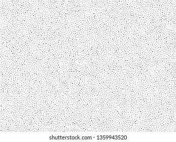 Pattern hand drown spots, small dots, lines. Random dots, scratches, circles. Background with black grain, dirt, mud, dust on white. Grunge elements. Irregular chaotic abstract vector illustration