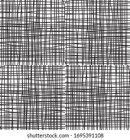 pattern with hand made intersecting black lines