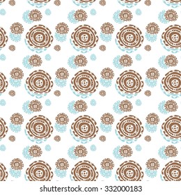 pattern of hand-painted circles in ethnic style