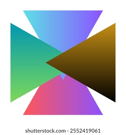 padrão foi feito por formas de triângulo design vetorial em área branca