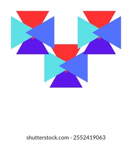 pattern has made by Triangle shapes vector design in white area