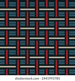 The pattern has a white color, cream color, cut through the red color. For use in many forms.
