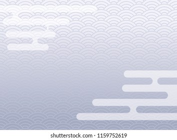 Pattern of haze and wave of Qinghai. Background material of Japan.