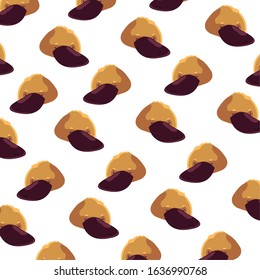 Pattern head of platypus on white background. vector illustration design.