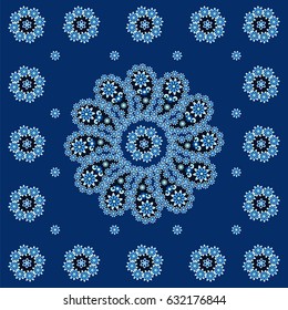 Pattern for head scarf, Oriental pattern. Vector illustration