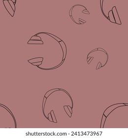pattern headphones, sketch image. vector image, for stickers, posts and posters