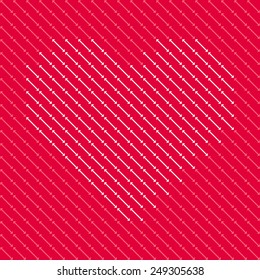 Pattern with heart from arrows