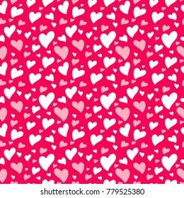 Pattern heart background. Valentines day vector background, romantic love vector simple texture.