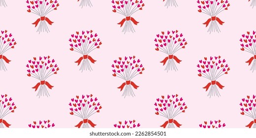 Patrón Corazón ramo o montón de corazones. flor en forma de corazón, Cute doodle dibujo a mano mínimo para decorar la tarjeta de boda, el día de San Valentín, tatuaje, logo, pegatina y concepto de historia de amor