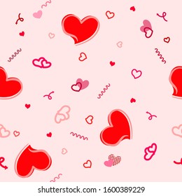 Pattern Heart .Valentine’s day pink gift wrapping paper design. 
