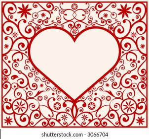 pattern heart frame