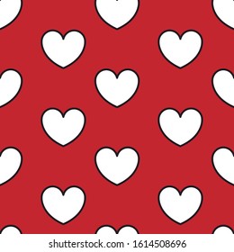 Pattern of a heart. Image of a heart repeated for Valentine's day. Modular Image Editable vector.