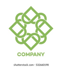 The pattern of the heart logo